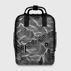 Авангардный растровый пейзаж из линий – Женский рюкзак 3D с принтом купить