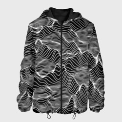 Авангардный растровый пейзаж из линий – Мужская куртка 3D с принтом купить со скидкой в -10%