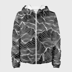 Авангардный растровый пейзаж из линий – Женская куртка 3D с принтом купить со скидкой в -10%