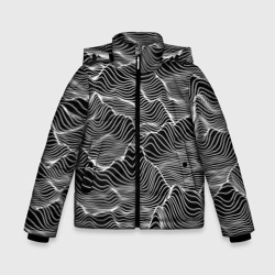 Авангардный растровый пейзаж из линий – Зимняя куртка для мальчиков 3D с принтом купить