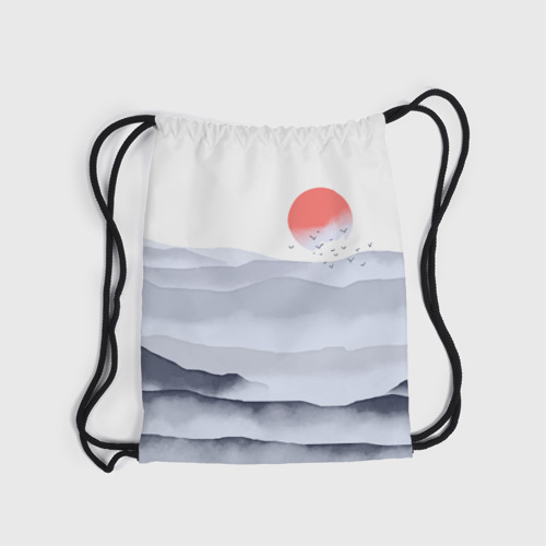 Рюкзак-мешок 3D Японский пейзаж - восход солнца - фото 6