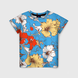 Детская футболка 3D Яркие летние цветы