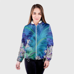 Женская куртка 3D Авангардная фрактальная композиция - фото 2