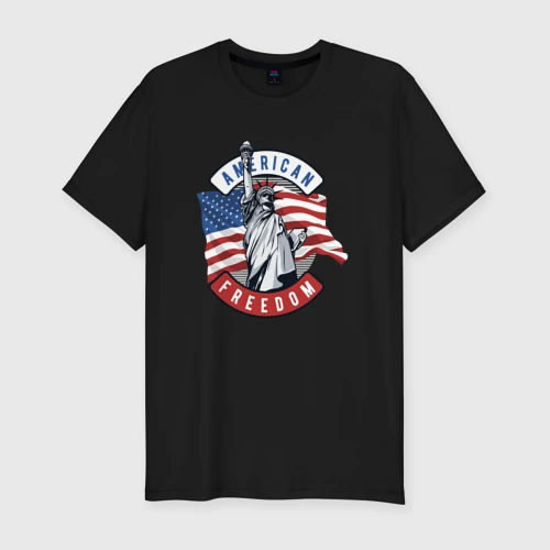 Мужская футболка хлопок Slim American freedom