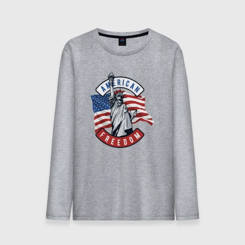 Мужской лонгслив хлопок American freedom