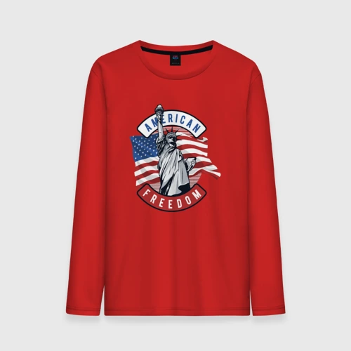 Мужской лонгслив хлопок American freedom