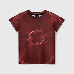 Детская футболка 3D Красный круг тай-дай