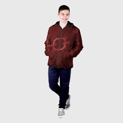 Мужская куртка 3D Красный круг тай-дай - фото 2