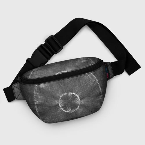 Поясная сумка 3D с принтом Серый круг тай-дай, фото #5