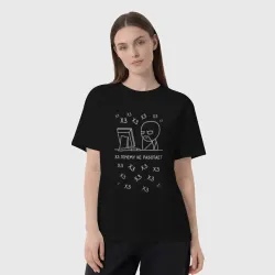 Женская футболка хлопок Oversize Обескураженный программист - фото 2