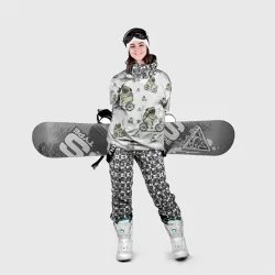 Накидка на куртку 3D Мопс на прогулке - фото 2