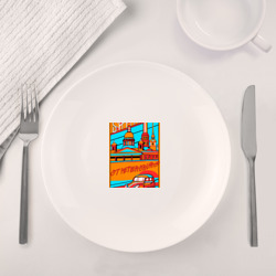 Набор: тарелка + кружка Санкт-Петербург в стиле плаката 30-х годов - фото 2