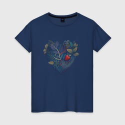 Женская футболка хлопок Natural heart