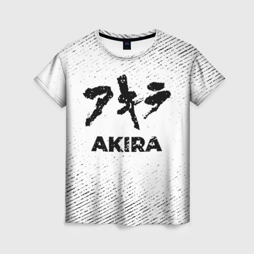 Женская футболка 3D с принтом Akira с потертостями на светлом фоне, вид спереди #2