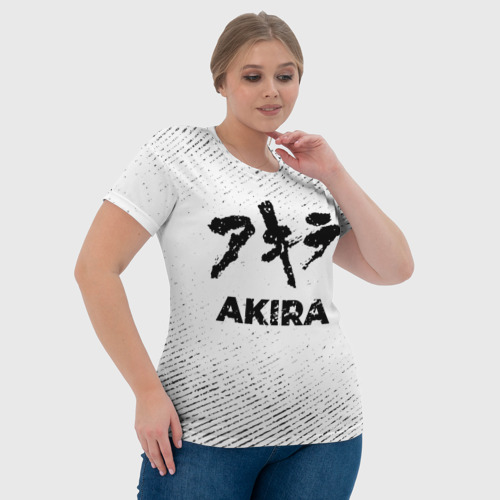 Женская футболка 3D с принтом Akira с потертостями на светлом фоне, фото #4