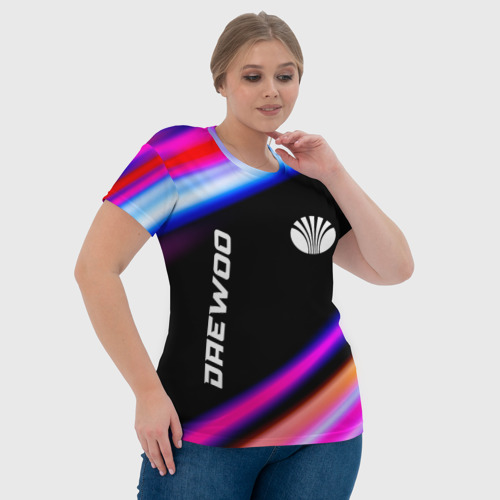 Женская футболка 3D с принтом Daewoo speed lights, фото #4