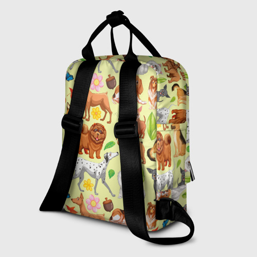 Женский рюкзак 3D с принтом Забавные собачки, вид сзади #1