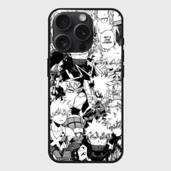 Чехол силиконовый для Apple iPhone 15 Pro Мax матовый Кацуки Бакуго - Моя геройская академия