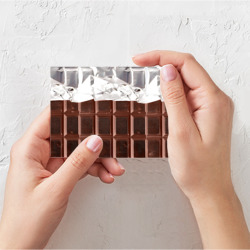 Поздравительная открытка Темная плитка шоколада в обертке - фото 2