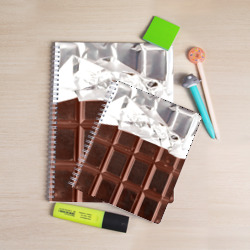 Тетрадь Темная плитка шоколада в обертке - фото 2