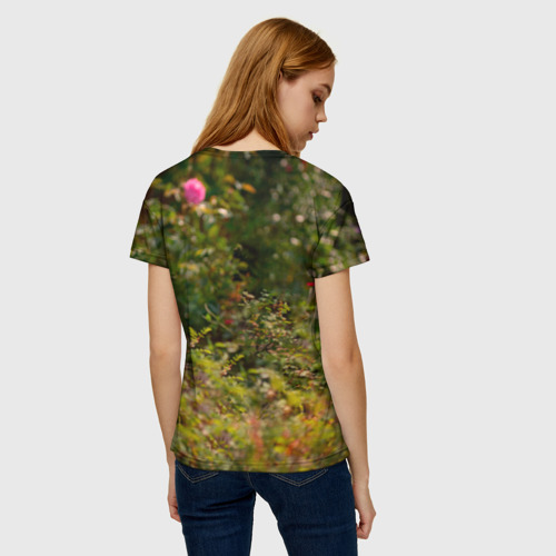 Женская футболка 3D Шелти в траве, цвет 3D печать - фото 4