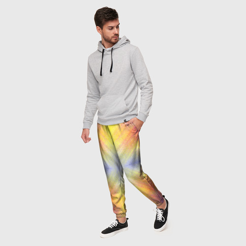 Мужские брюки 3D с принтом В светлый путь, фото на моделе #1