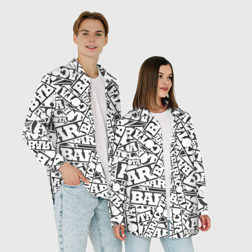 Женская рубашка oversize 3D Baracota Stickers, цвет белый - фото 6