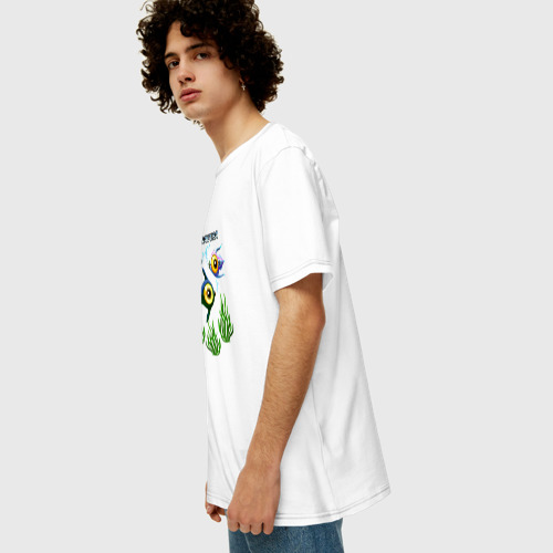 Мужская футболка хлопок Oversize Subnautica, цвет белый - фото 5
