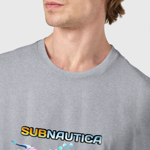 Мужская футболка хлопок с принтом Subnautica, фото #4