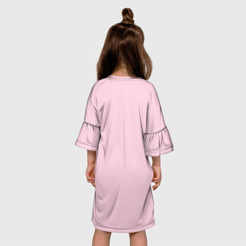 Детское платье 3D с принтом Лера королева, вид сзади #2