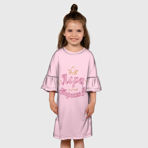 Детское платье 3D с принтом Лера королева, вид сбоку #3