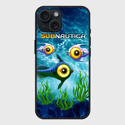 Чехол силиконовый для Apple iPhone 15 матовый Subnautica