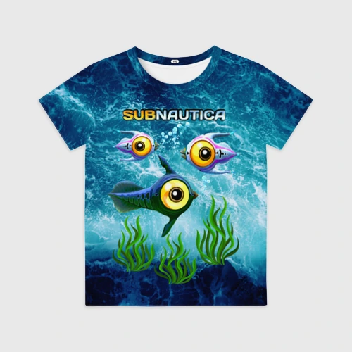 Детская футболка 3D с принтом Subnautica, вид спереди #2