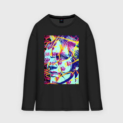 Мужской лонгслив oversize хлопок Andy Warhol - pop art  self-portrait