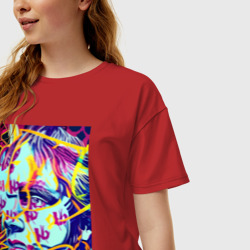 Женская футболка хлопок Oversize Andy Warhol - pop art  self-portrait - фото 2