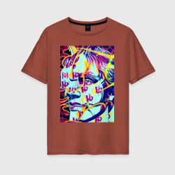 Женская футболка хлопок Oversize Andy Warhol - pop art  self-portrait