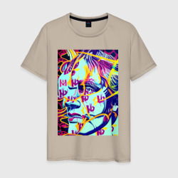 Andy Warhol - pop art  self-portrait – Мужская футболка хлопок с принтом купить со скидкой в -20%