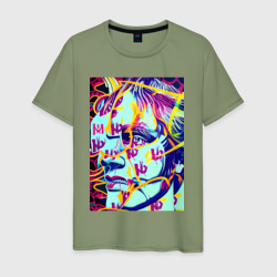 Andy Warhol - pop art  self-portrait – Футболка из хлопка с принтом купить со скидкой в -20%