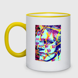 Кружка двухцветная Andy Warhol - pop art  self-portrait