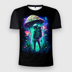 Мужская футболка 3D Slim Подводный мир морское космическое  путешествие 
