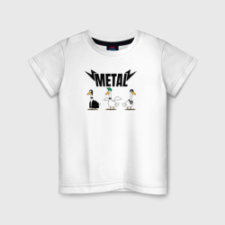 Детская футболка хлопок Гуси metal