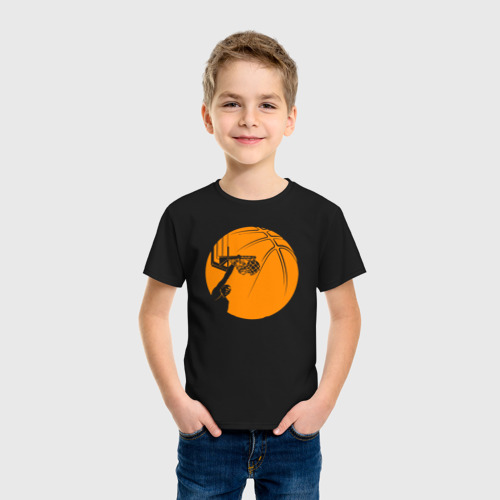 Детская футболка хлопок Dunk, цвет черный - фото 3