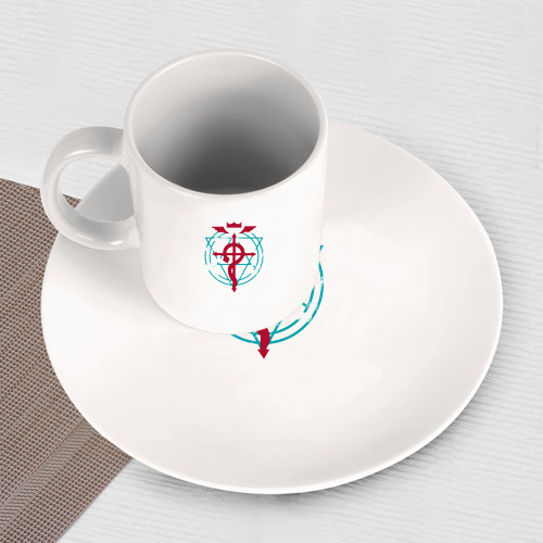 Набор: тарелка + кружка Стальной алхимик аниме - Фламель - фото 3