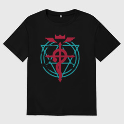 Женская футболка хлопок Oversize Стальной алхимик аниме - Фламель