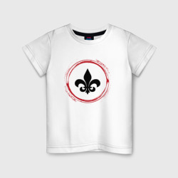 Детская футболка хлопок Символ Saints Row и красная краска вокруг
