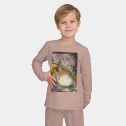 Детская пижама с лонгсливом хлопок Autumn abstraction - фото 2