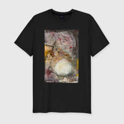 Мужская футболка хлопок Slim Autumn abstraction