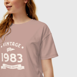 Женская футболка хлопок Oversize Винтаж 1983 ограниченный выпуск - фото 2
