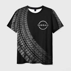 Мужская футболка 3D Nissan tire tracks