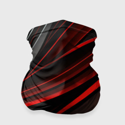 Бандана-труба 3D Black and red    abstract